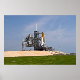 Pôster Esforço do vaivém espacial na plataforma de