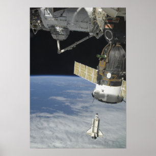 Pôster Esforço do vaivém espacial, uma nave espacial de