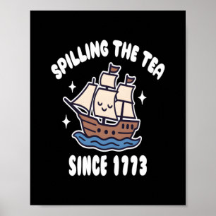 Poster Esfregando O Chá Desde 1773 - História Engraçada P