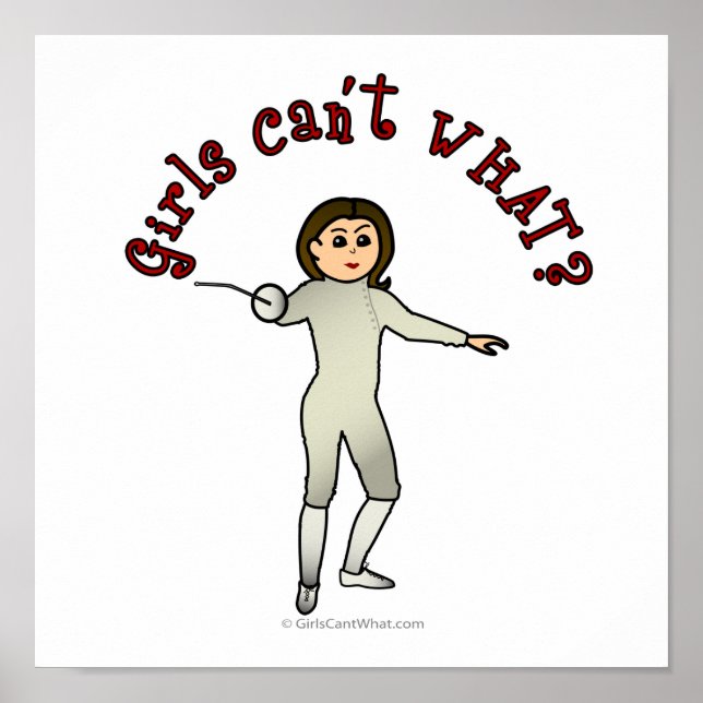 Pôster Esgrima das mulheres leves (Frente)