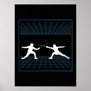 Poster Esgrima de esgrima do jogador de jogos