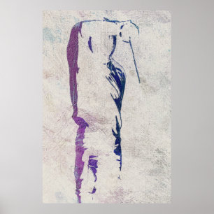 Poster Esgrima Silhouette