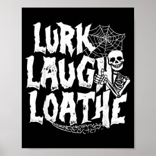 Poster Esguio Rir Detestar Esqueleto Engraçado Dia das Br