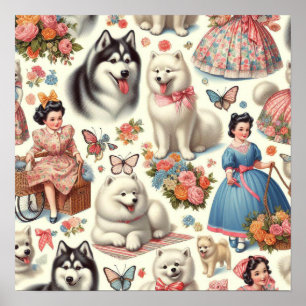 Poster Eskimo Americano Bonito sem Seiva