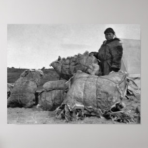 Pôster Eskimo Fur Dealer in Nome, Alaska Photograph