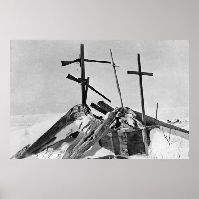 Poster Eskimo Grave no Alasca Fotografia (Frente)