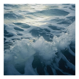 Pôster Esmagamento das ondas de espuma