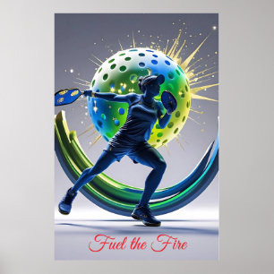 Poster Esmagamento de energia do Pickleball - Energia em 
