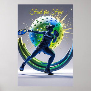 Poster Esmagamento de energia do Pickleball - Energia em 
