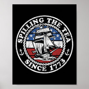 Poster Esmagando O Chá Desde 1773 Engraçado História Dos 