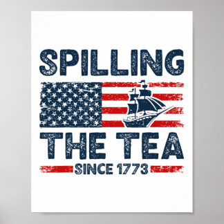 Poster Esmagando O Chá Desde 1773 Homens Mulheres Criança