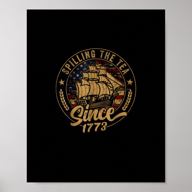 Poster Esmagando O Chá Desde 1773 Professor De História D (Frente)