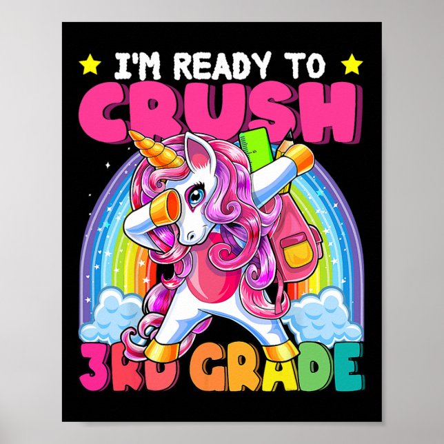 Poster Esmagar O Unicórnio Do 3º Grau De Volta À Escola (Frente)
