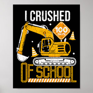Poster Esmagei 100 Dias De Construção De Meninos Escolare