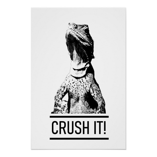 Pôster Esmague! Texto Motivacional | Lagarto (Frente)