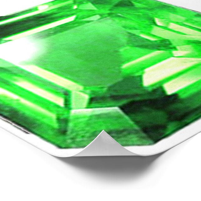 Poster Esmeralda, Verde Brilhante (Borda)