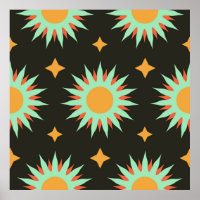 Esotérica elegante forma uma arte de padrão contín