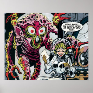 Poster Espace o 50 engraçado Sci retro Fi das aventuras