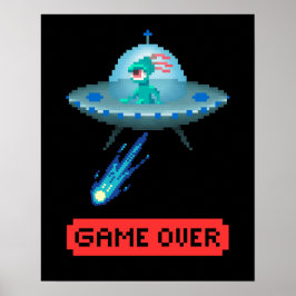 Poster Espachante de OVNI Voadora de Alienígena 'Game Ove