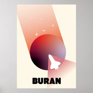 Poster Espaço art. do estilo do vintage do vaivém