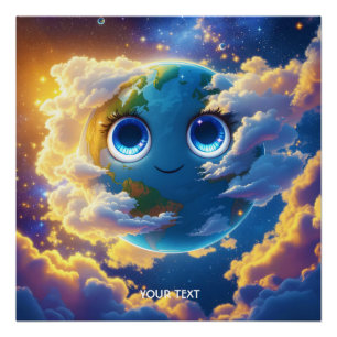 Pôster Espaço da Terra Feliz e Bonita