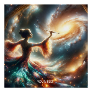 Pôster Espaço de Pintura de Garota Fantasia