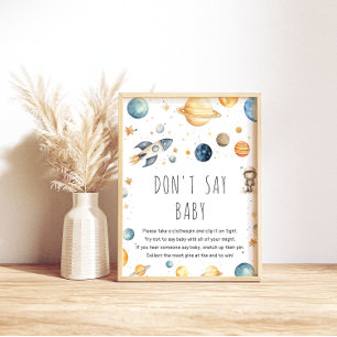 Poster Espaço do Astronauta de Menino Bonito Não Diga Jog