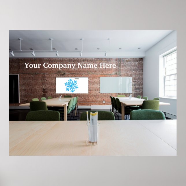 Poster Espaço do Office no fundo do chão para chamadas de (Frente)