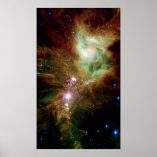 Pôster Espaço em Cluster Snowflake Star NASA