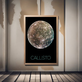 Poster Espaço Exterior, Cosmos, Sistema Solar, Callisto d