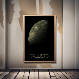 Poster Espaço Exterior, Cosmos, Sistema Solar, Callisto d