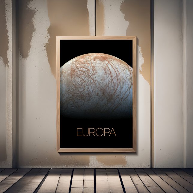 Poster Espaço Exterior, Cosmos, Sistema Solar, Lua Europa (Criador carregado)