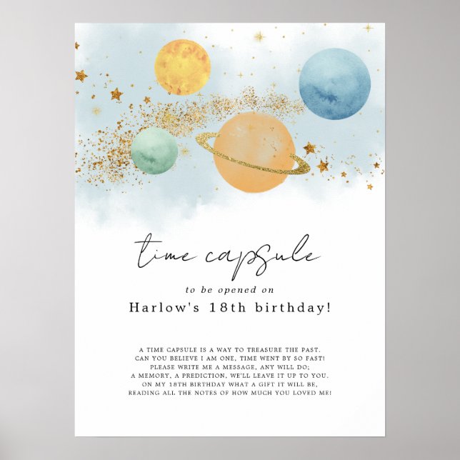 Poster Espaço Exterior Primeira Viagem ao redor do Sol Cá (Frente)