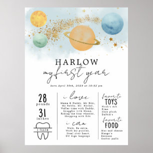 Poster Espaço Exterior Primeira Viagem ao redor do Sol Et