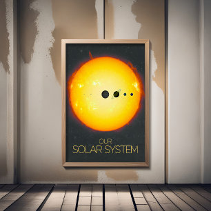 Poster Espaço Exterior, Sistema Solar, Sol e Planetas