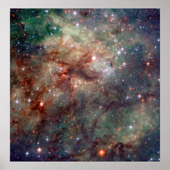 Poster Espaço Hubble da Nebula Tarantula (Frente)