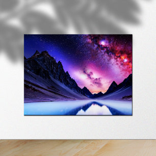 Poster espaço paisagístico do planeta alienígena
