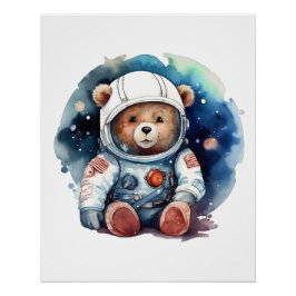 Pôster espaço para urso