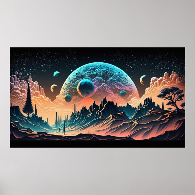 Poster Espaço Psicodélico (Frente)