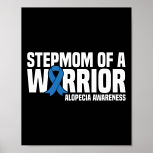 Poster Espada de um Guerreiro Azul Fita Alopecia Awarenes