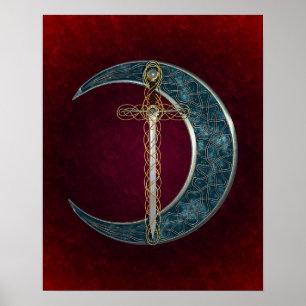 Pôster Espada e lua celtas