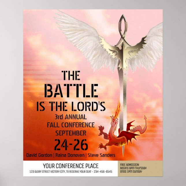 Poster Espada Espiritual e Dragão (Frente)