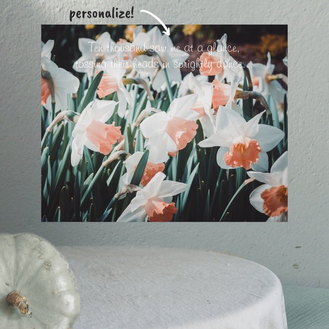 Poster Espadins Laranja Brancos no Jardim Primavera (Criador carregado)