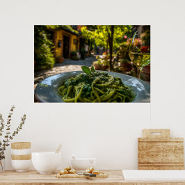 Poster Espaguete com Molho de Espinafres Cremoso