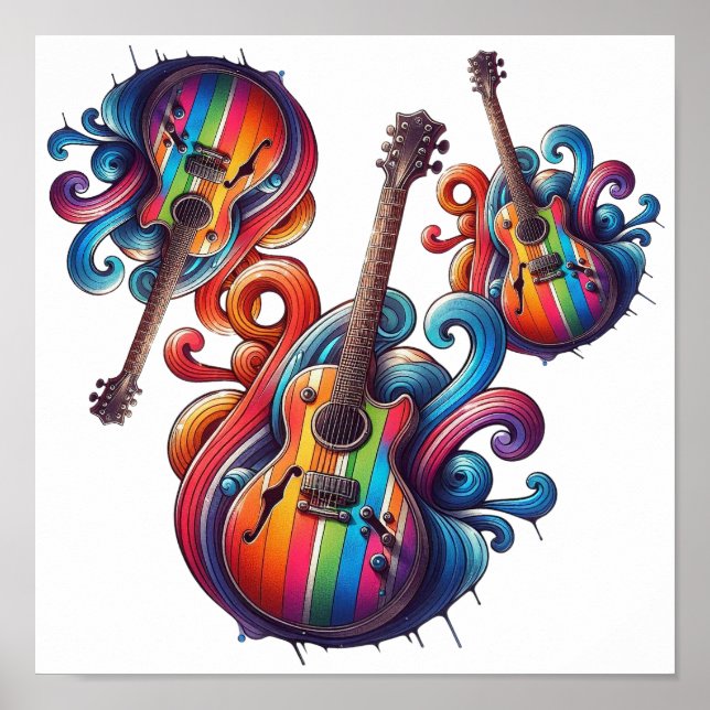 Poster Espalhar a Arte da Parede de Madeira de Som (Frente)