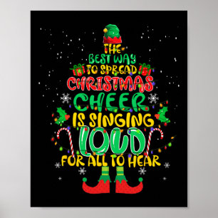 Poster Espalhar alegria de natal está cantando alto xmas