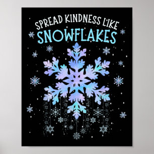 Poster Espalhar gentileza Como Flocos de Neve Professora