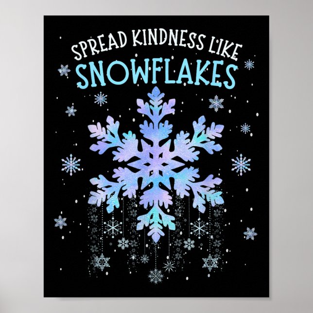 Poster Espalhar gentileza Como Flocos de Neve Professora  (Frente)