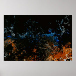Poster Espalho de água em fotografia de aproximação