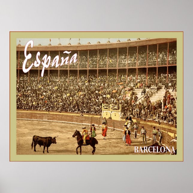 Poster España ~ Barcelona ~ Viagens vintage (Frente)